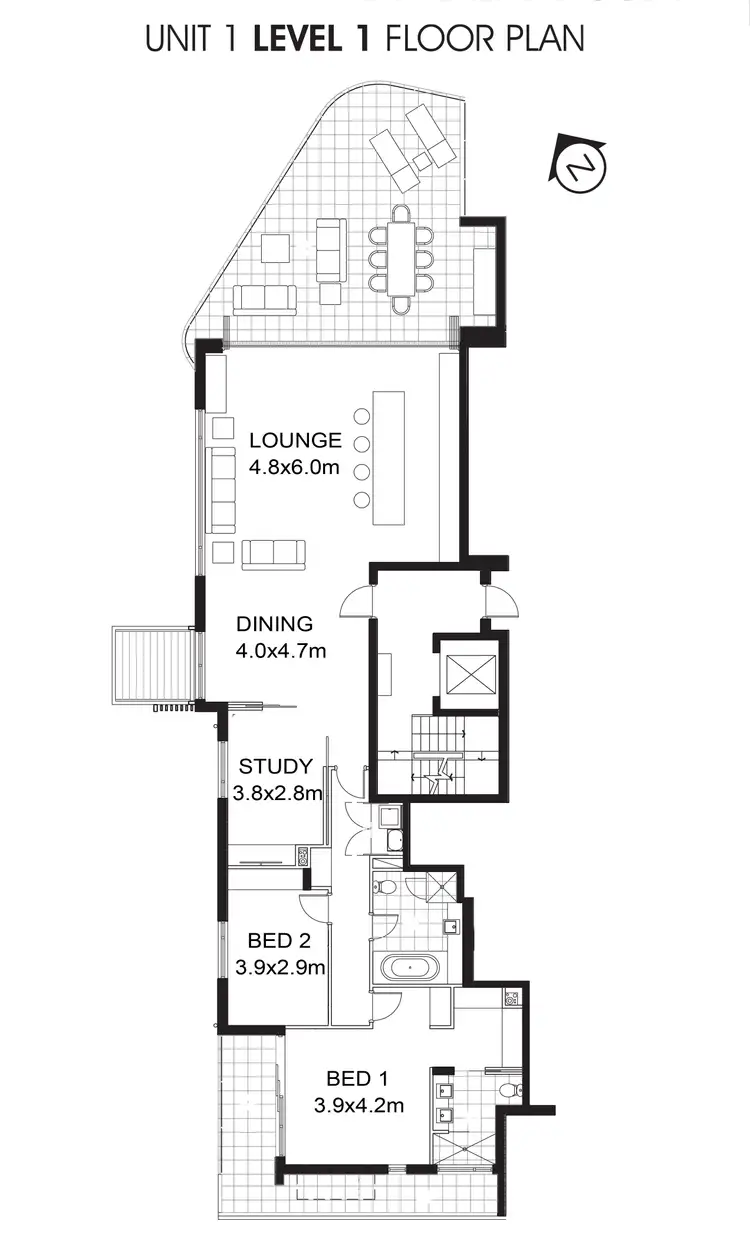 Floorplan of Homely apartment listing, 1/2 Whiting Avenue, Terrigal NSW 2260