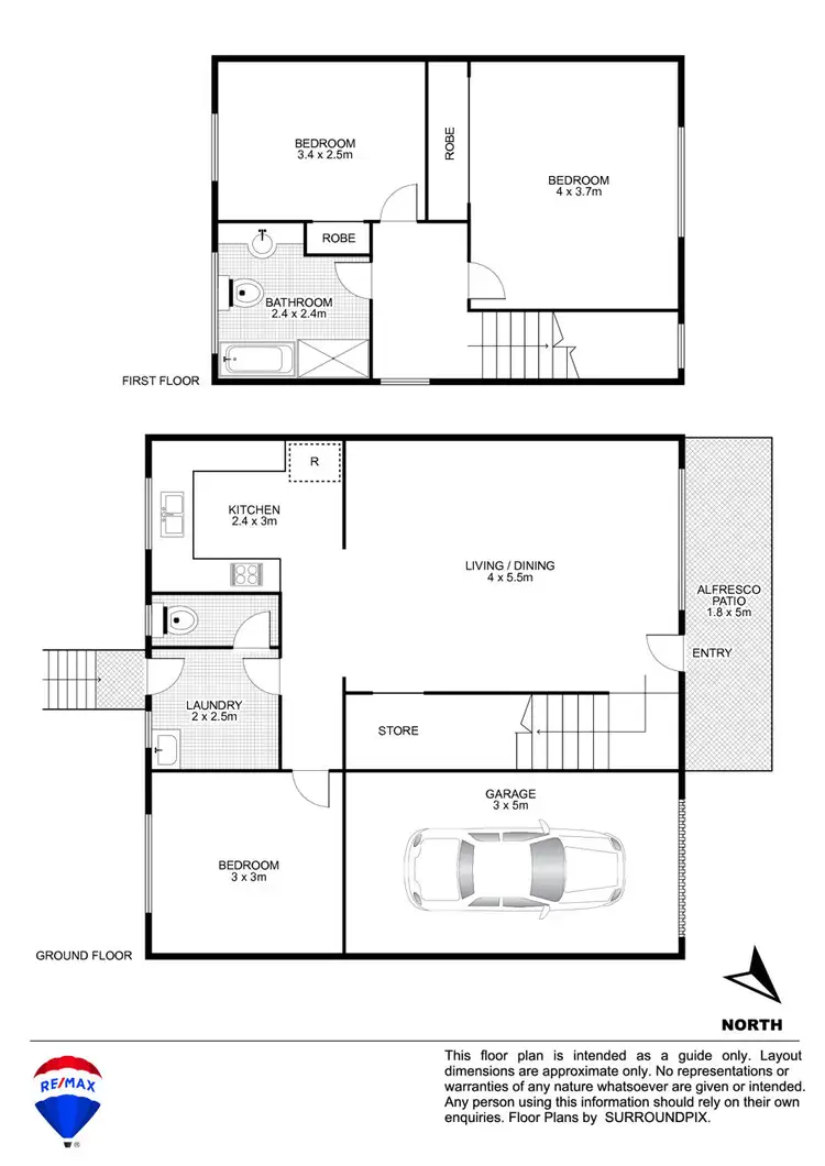 Floorplan of Homely townhouse listing, 1/30-32 ALBERT STREET, Werrington NSW 2747