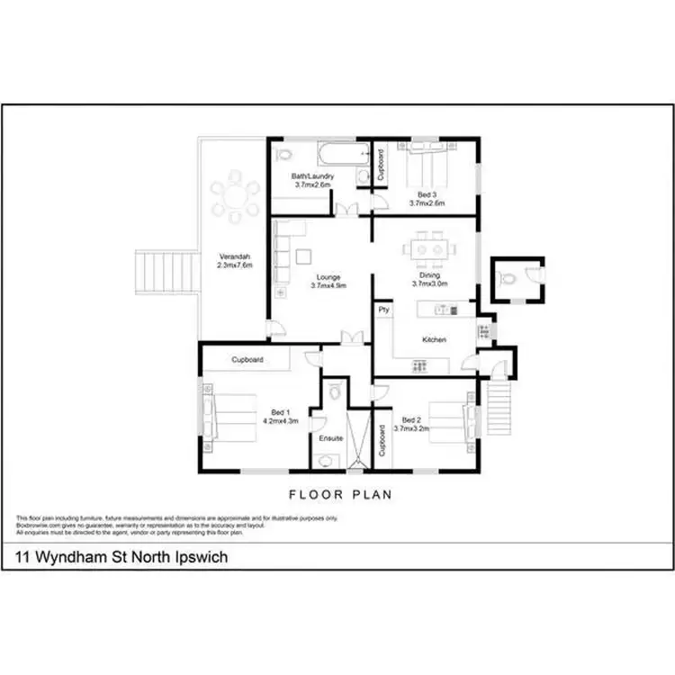 Floorplan of Homely house listing, 11 Wyndham St, North Ipswich QLD 4305