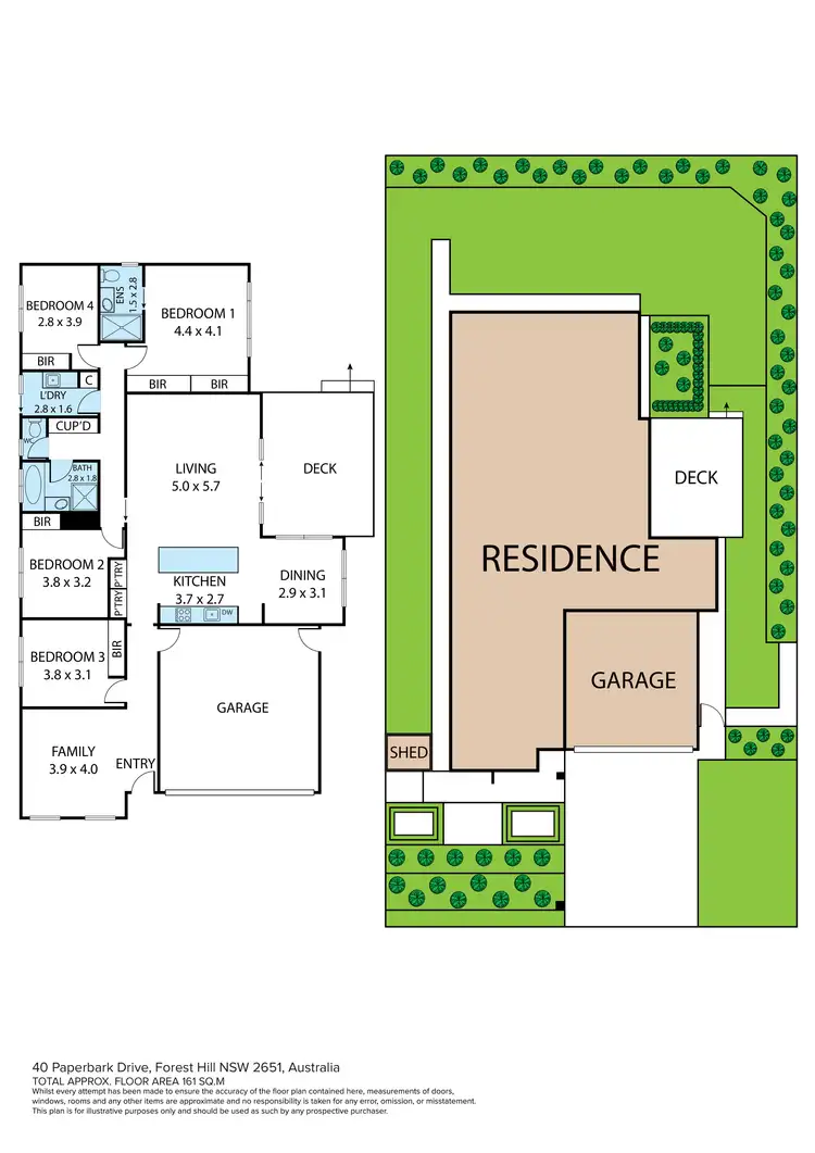 Floorplan of Homely house listing, 40 Paperbark Drive, Forest Hill NSW 2651