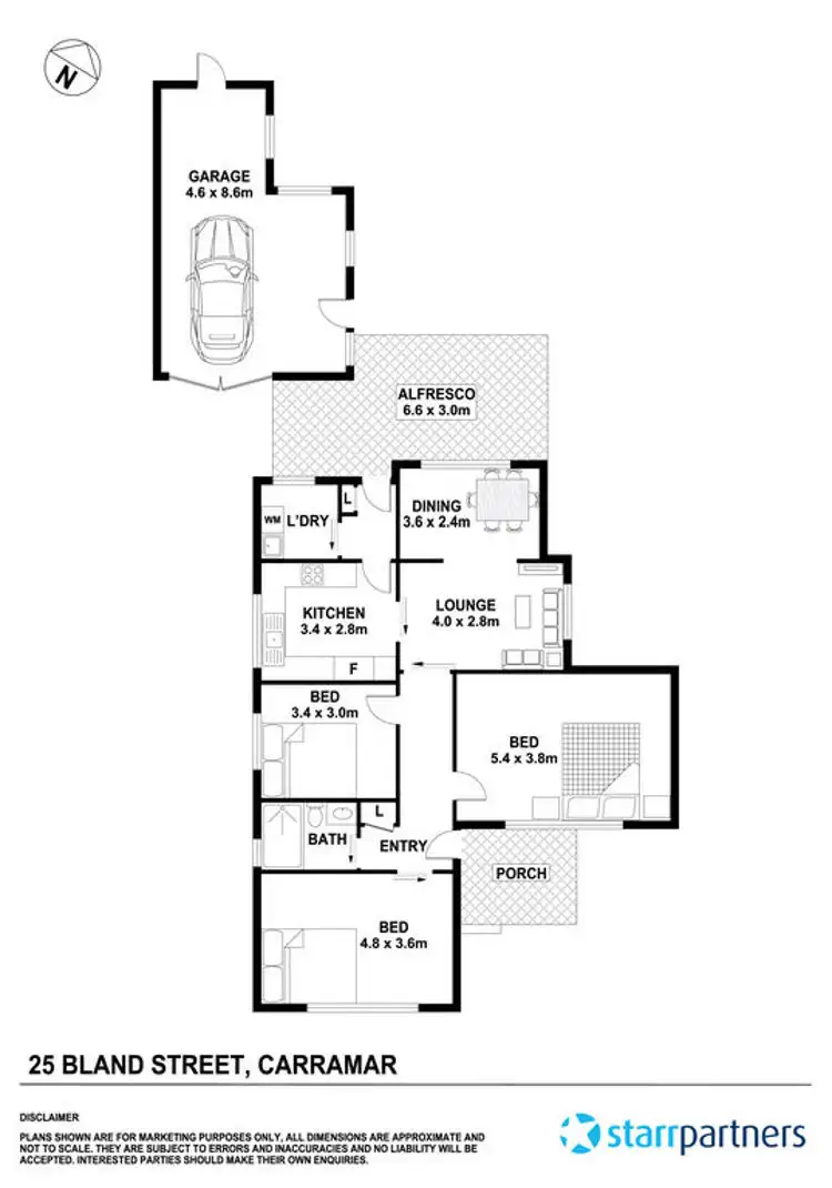Floorplan of Homely house listing, 25 Bland Street, Carramar NSW 2163