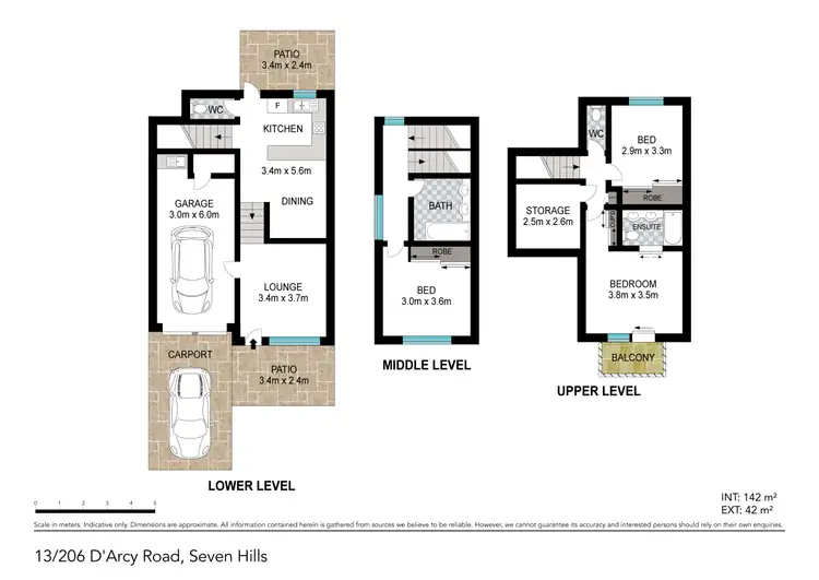 Floorplan of Homely townhouse listing, Unit 13/35 Miawela, Seven Hills QLD 4170