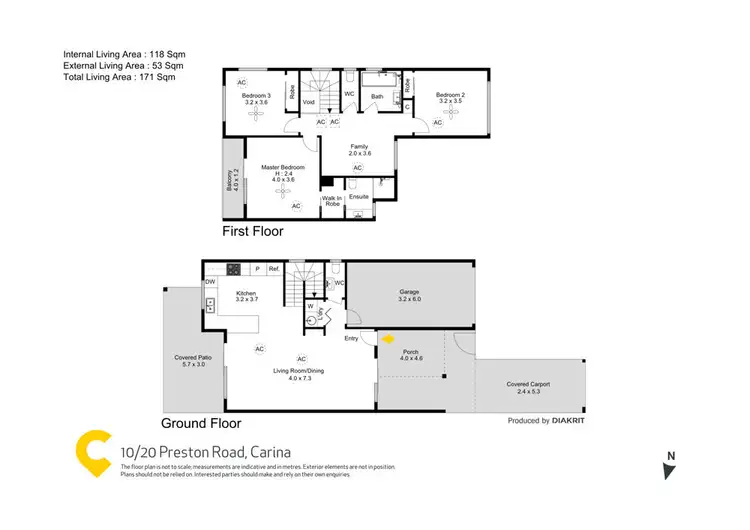 Floorplan of Homely townhouse listing, 10/20 Preston Road, Carina QLD 4152