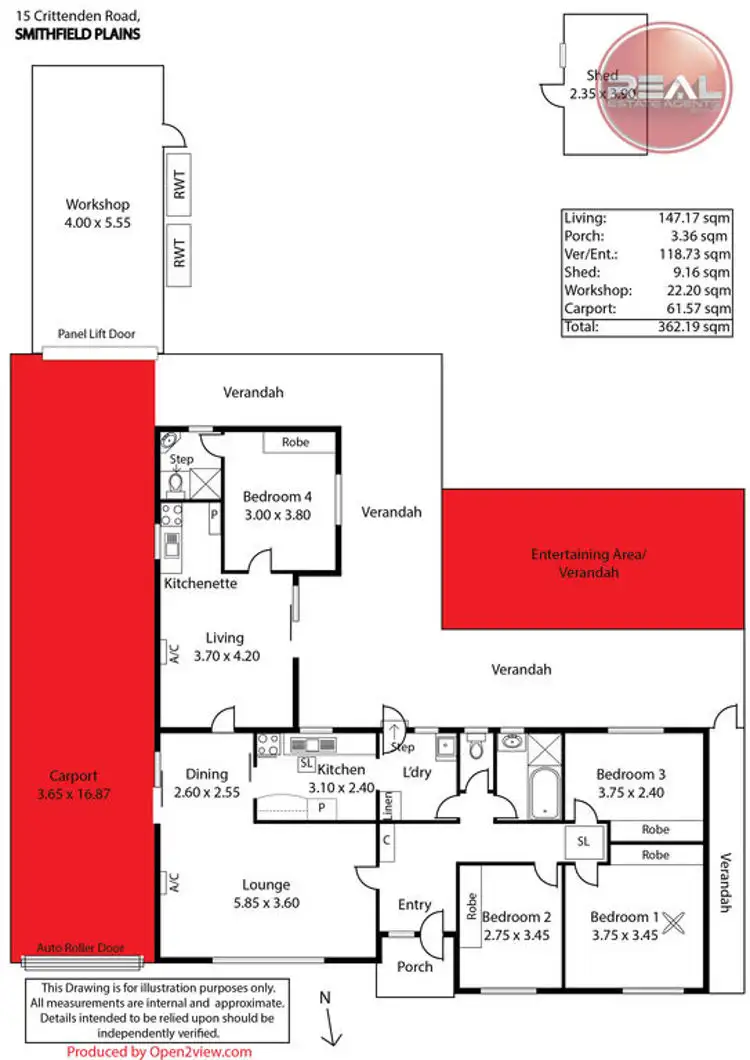 Floorplan of Homely house listing, 15 Crittenden Road, Smithfield Plains SA 5114