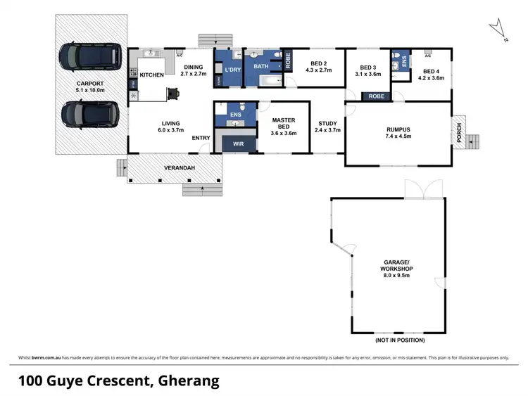 Floorplan of Homely rural property listing, 100 Guye Court, Gherang VIC 3240