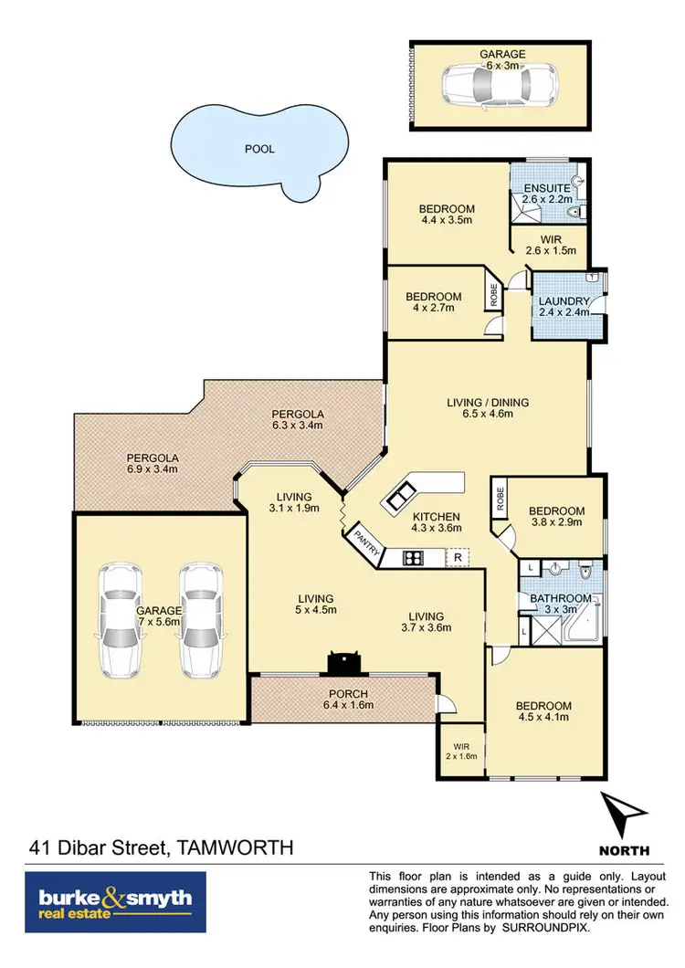 Floorplan of Homely house listing, 41 Dibar Drive, Tamworth NSW 2340