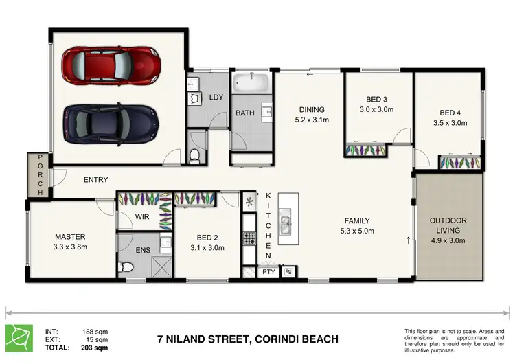 Floorplan of Homely house listing, 7 Niland Street, Corindi Beach NSW 2456