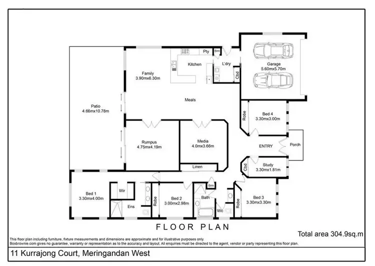 Floorplan of Homely house listing, 11 Kurrajong Court, Meringandan West QLD 4352