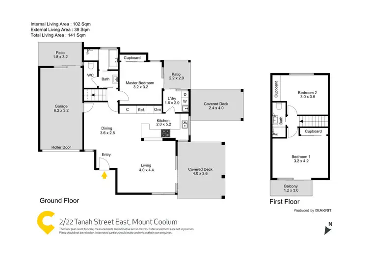 Floorplan of Homely unit listing, 2/22 Tanah Street East, Mount Coolum QLD 4573