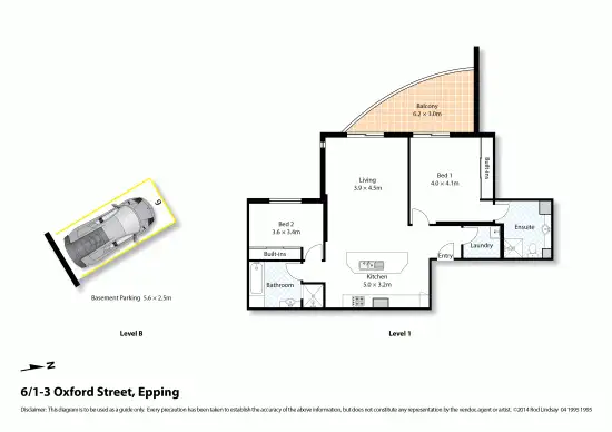 Floorplan of Homely apartment listing, 6/1-3 Oxford Street, Epping NSW 2121