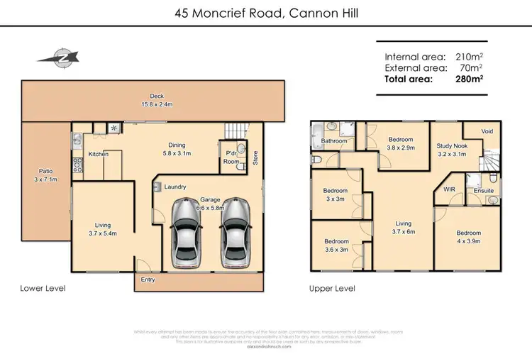Floorplan of Homely house listing, 45 Moncrief Road, Cannon Hill QLD 4170