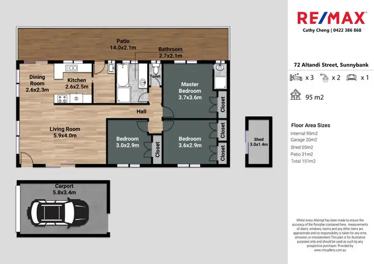 Floorplan of Homely house listing, 72 Altandi Street, Sunnybank QLD 4109