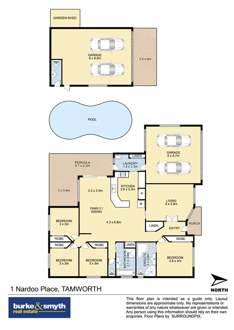 Floorplan of Homely house listing, 1 Nardoo Place, Tamworth NSW 2340