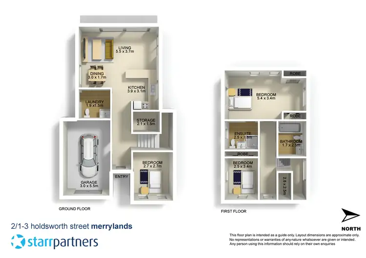 Floorplan of Homely townhouse listing, 2/1-3 Holdsworth Street, Merrylands NSW 2160