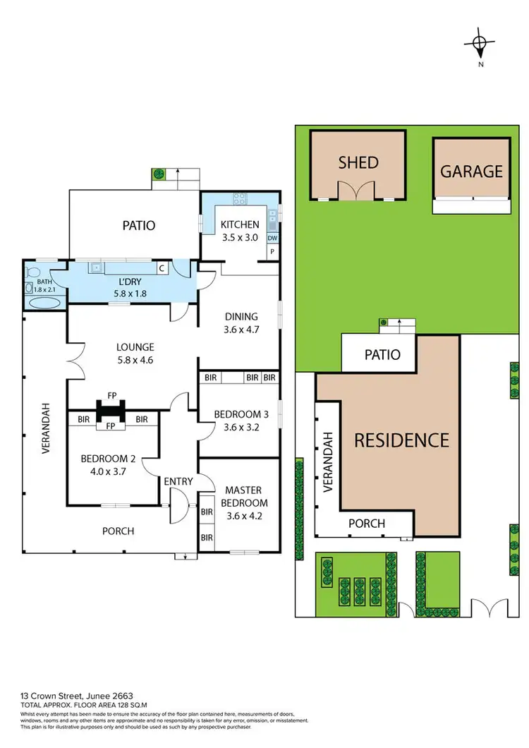 Floorplan of Homely house listing, 13 Crown St, Junee NSW 2663
