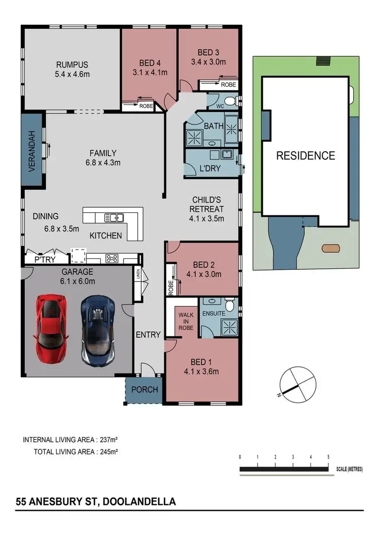 Floorplan of Homely house listing, 55 Anesbury St, Doolandella QLD 4077