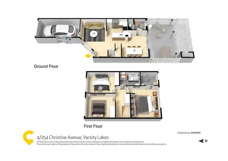 Floorplan of Homely townhouse listing, 4/254 Christine Avenue, Varsity Lakes QLD 4227