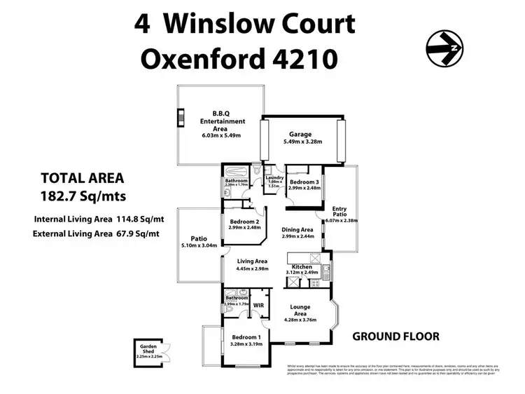 Floorplan of Homely house listing, 4 Winslow Court, Oxenford QLD 4210