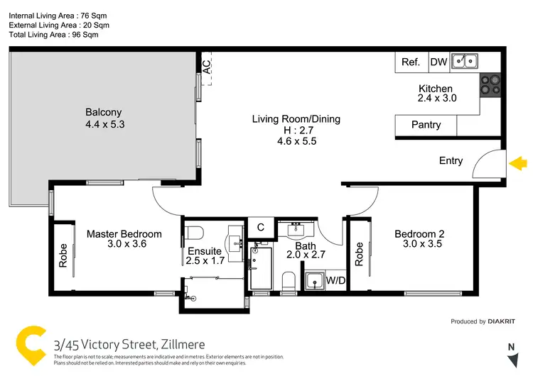 Floorplan of Homely unit listing, 3/45 Victory Street, Zillmere QLD 4034
