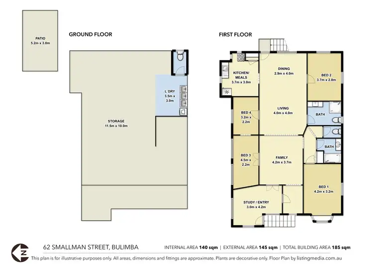 Floorplan of Homely house listing, 62 Smallman Street, Bulimba QLD 4171