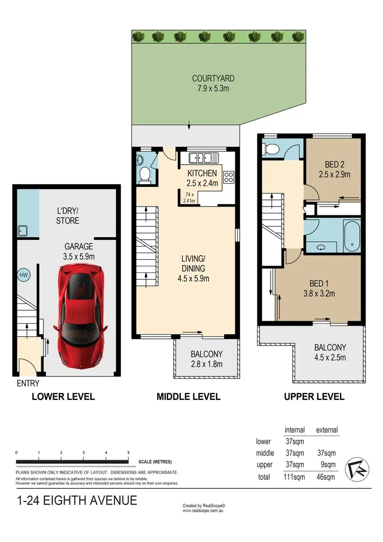 Floorplan of Homely unit listing, 1/24 Eighth Avenue, Coorparoo QLD 4151