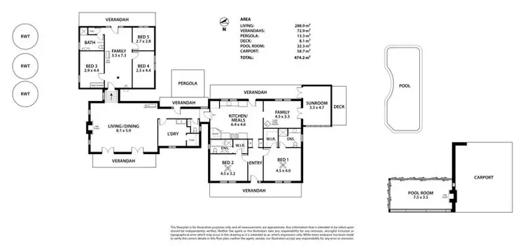 Floorplan of Homely rural property listing, 215 Wakefield Road, Macclesfield SA 5153