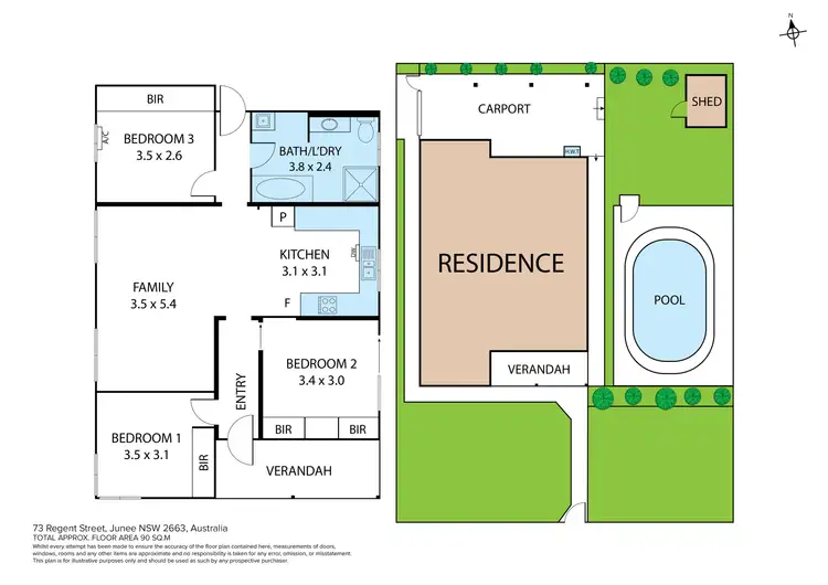 Floorplan of Homely house listing, 73 Regent St, Junee NSW 2663