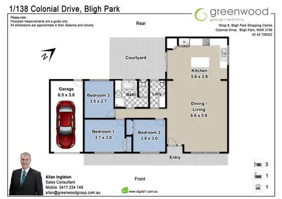 Floorplan of Homely house listing, 1/138 Colonial Drive, Bligh Park NSW 2756