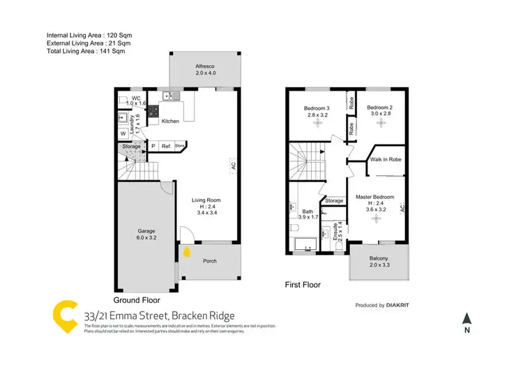 Floorplan of Homely townhouse listing, 33/21 Emma Street, Bracken Ridge QLD 4017