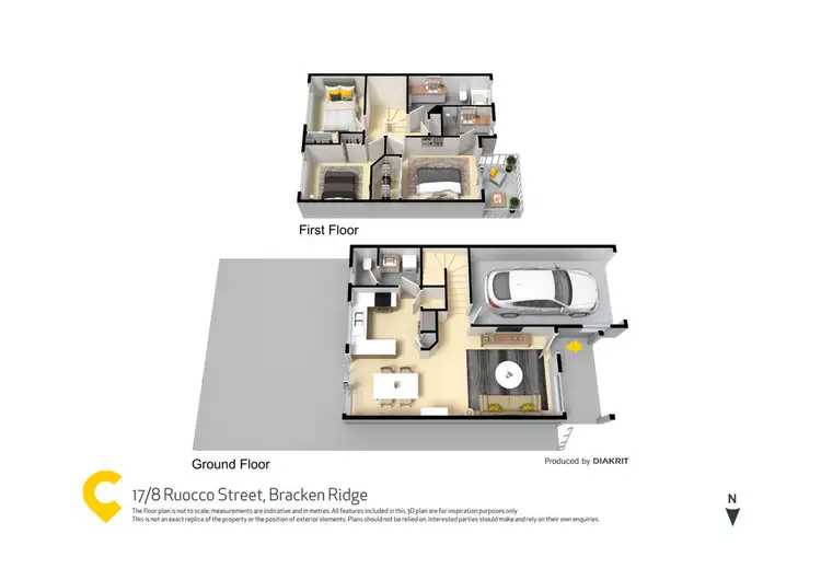 Floorplan of Homely townhouse listing, 17/8 Ruocco Street, Bracken Ridge QLD 4017