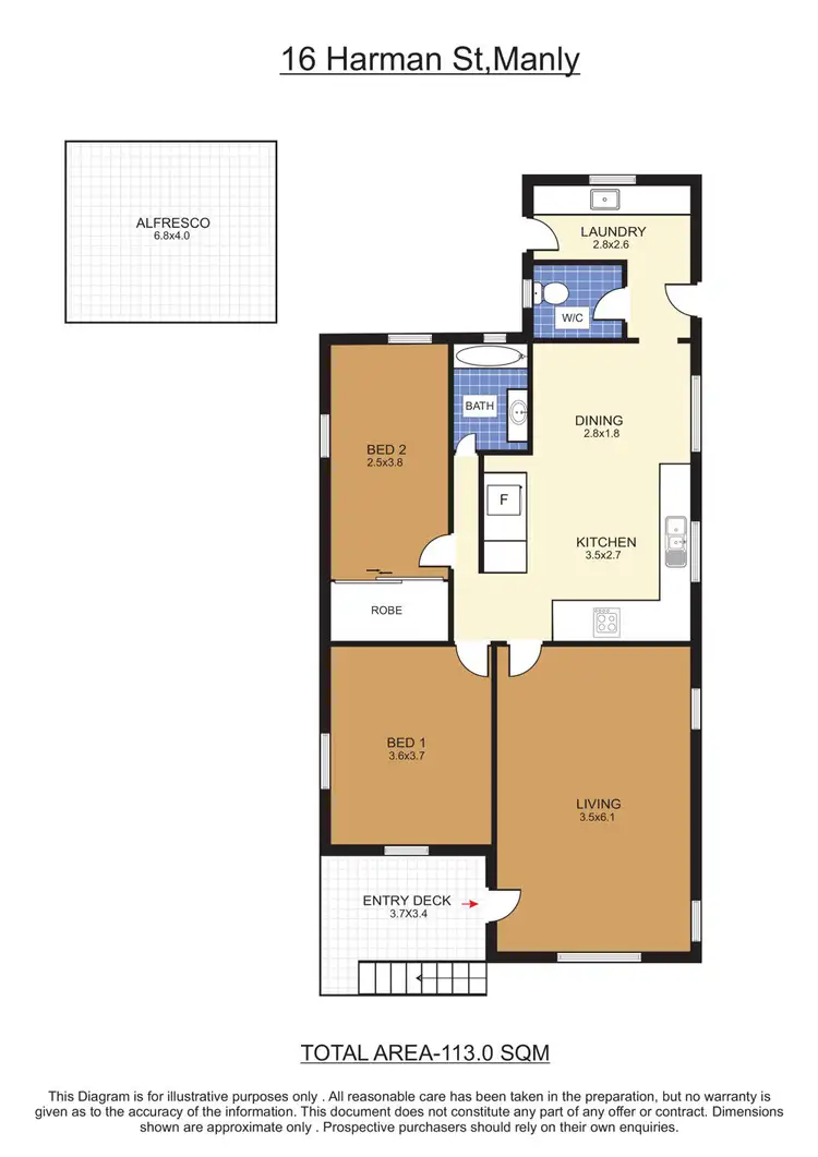 Floorplan of Homely house listing, 16 Harman Street, Manly QLD 4179