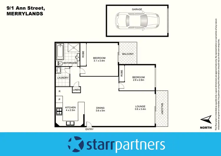 Floorplan of Homely unit listing, 9/1-5 St Ann Street, Merrylands NSW 2160