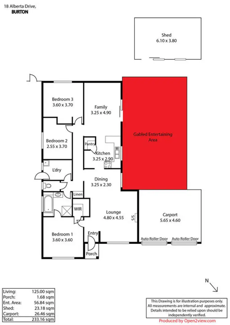 Floorplan of Homely house listing, 18 Alberta Drive, Burton SA 5110
