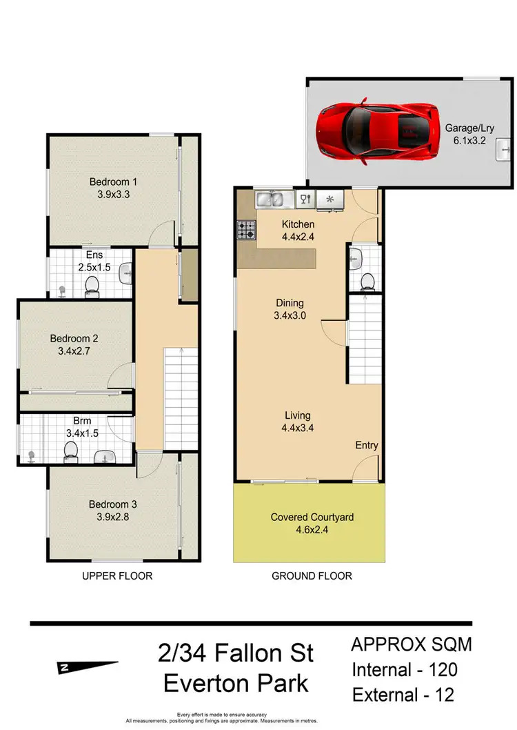 Floorplan of Homely townhouse listing, 2/34 Fallon Street, Everton Park QLD 4053