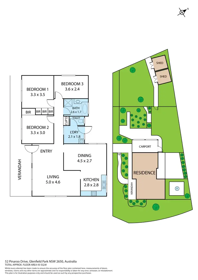 Floorplan of Homely house listing, 52 Pinaroo Drive, Glenfield Park NSW 2650