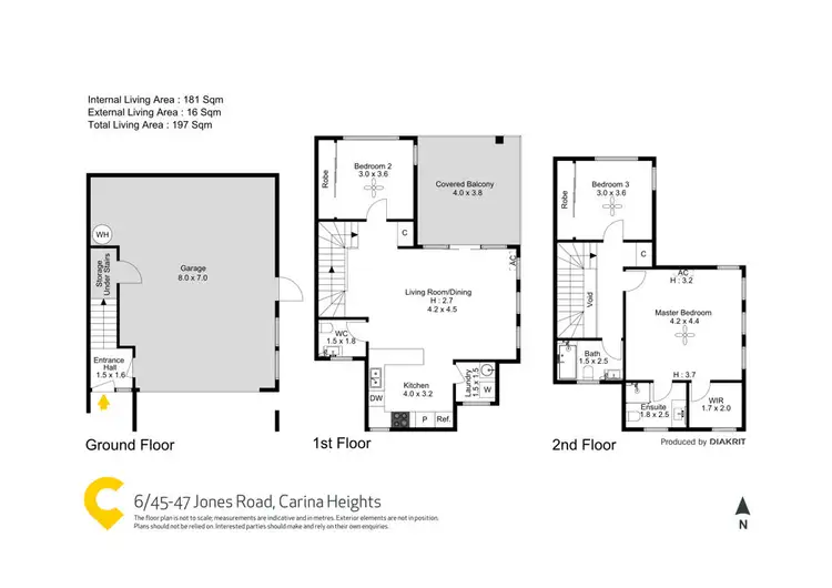 Floorplan of Homely townhouse listing, 6/47 Jones Road, Carina Heights QLD 4152
