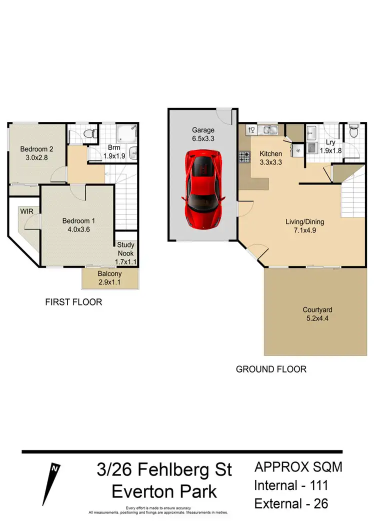 Floorplan of Homely townhouse listing, 3/26 Fehlberg St, Everton Park QLD 4053