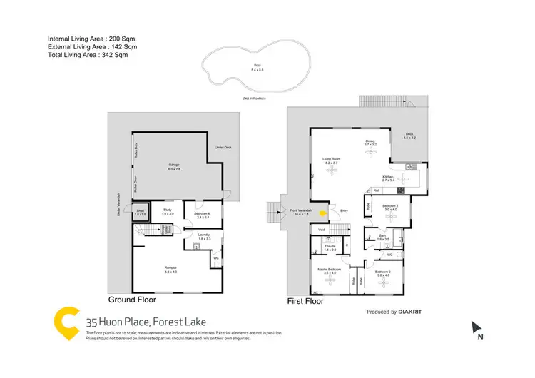 Floorplan of Homely house listing, 35 Huon Place, Forest Lake QLD 4078
