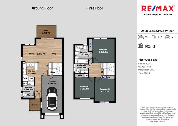 Floorplan of Homely townhouse listing, 59/80 Coora Street, Wishart QLD 4122