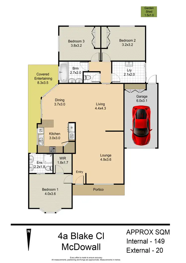 Floorplan of Homely house listing, 4A Blake Close, Mcdowall QLD 4053