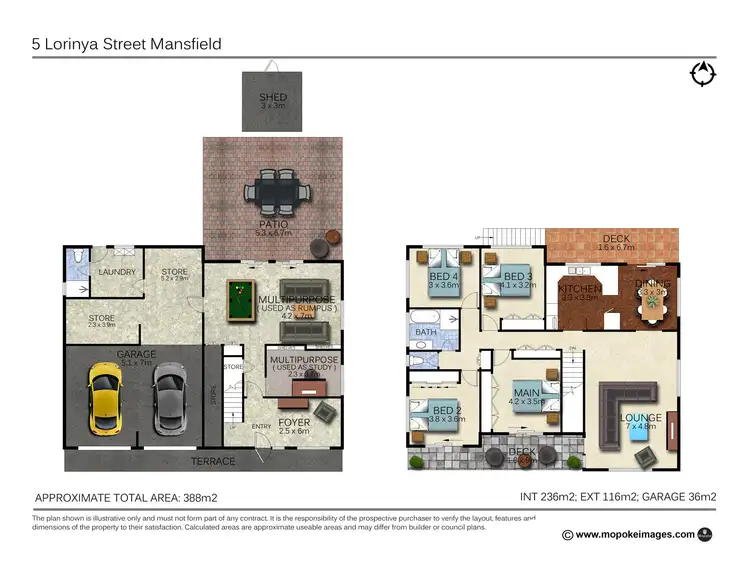 Floorplan of Homely house listing, 5 Lorinya Street, Mansfield QLD 4122