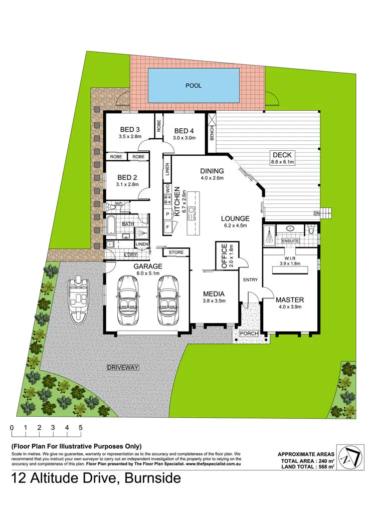 Floorplan of Homely house listing, 12 Altitude Drive, Burnside QLD 4560