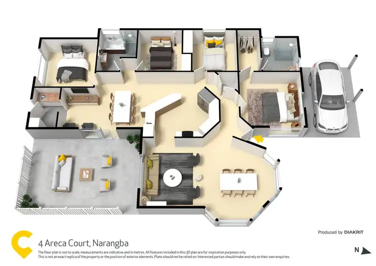 Floorplan of Homely house listing, 4 Areca Court, Narangba QLD 4504