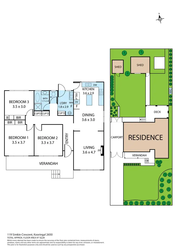 Floorplan of Homely house listing, 119 Simkin Crescent, Kooringal NSW 2650