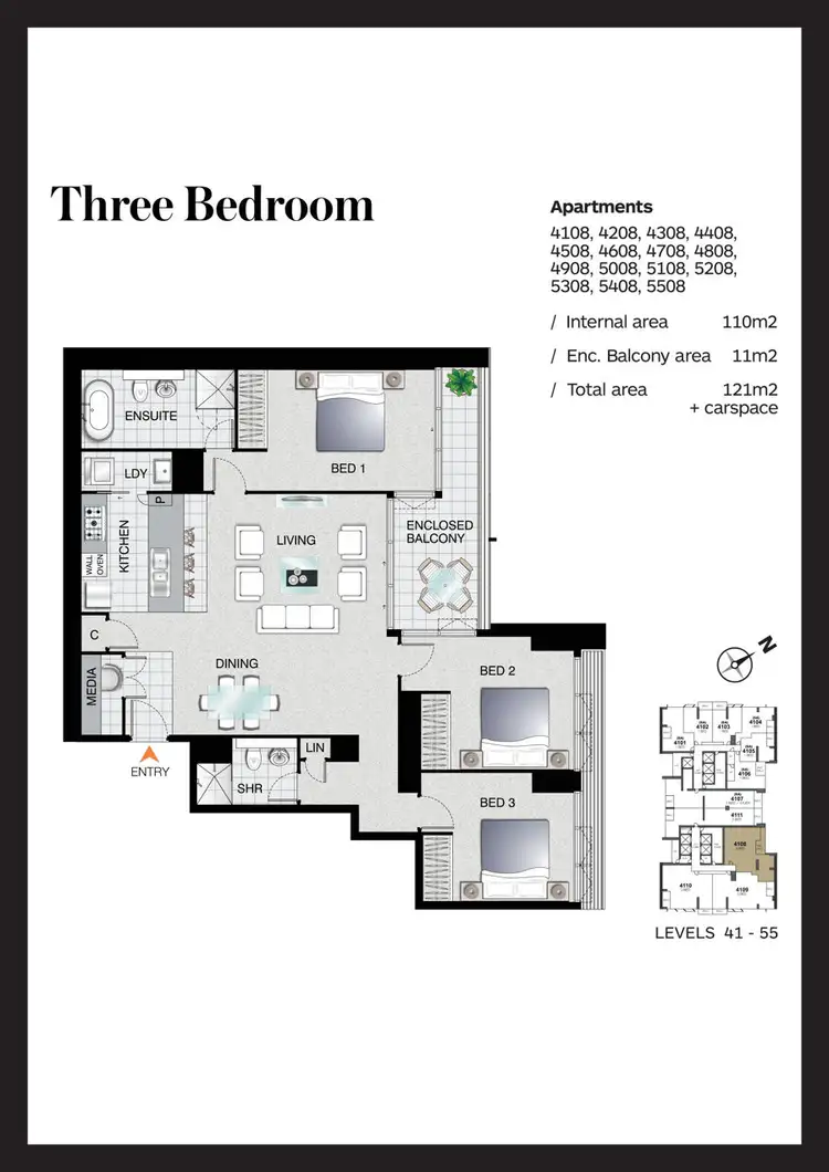 Floorplan of Homely apartment listing, 5508/2 Como Crescent, Southport QLD 4215