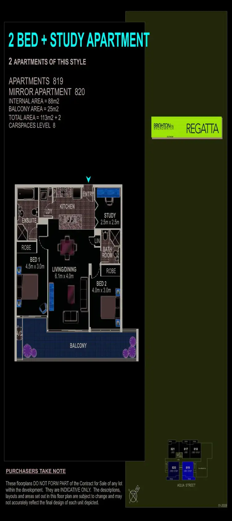Floorplan of Homely apartment listing, 820/6 Aqua Street, Southport QLD 4215