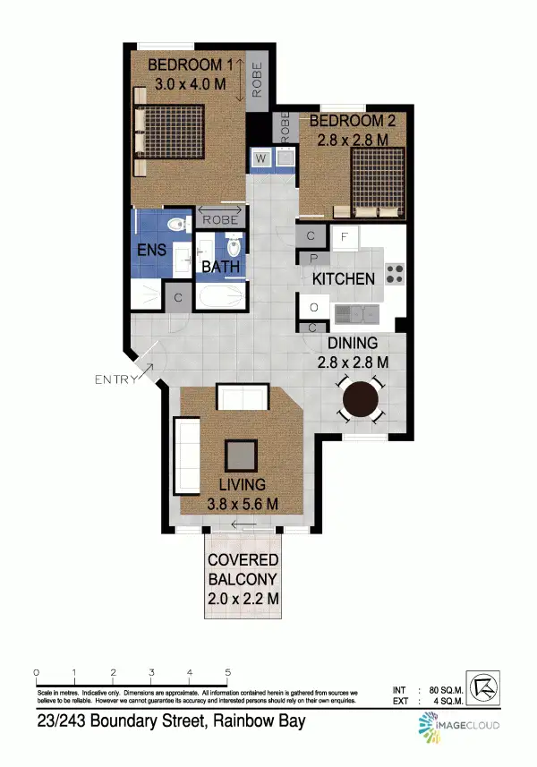 Floorplan of Homely unit listing, 23/243 Boundary St, Rainbow Bay QLD 4225