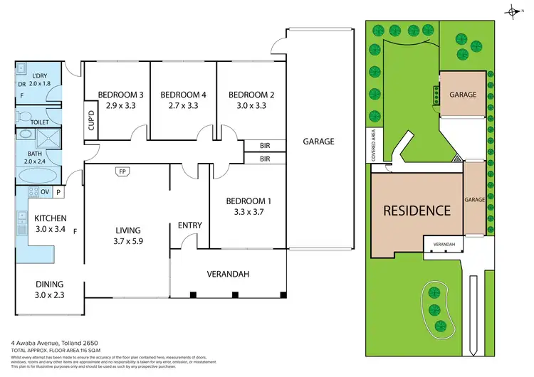 Floorplan of Homely house listing, 4 Awaba Avenue, Tolland NSW 2650