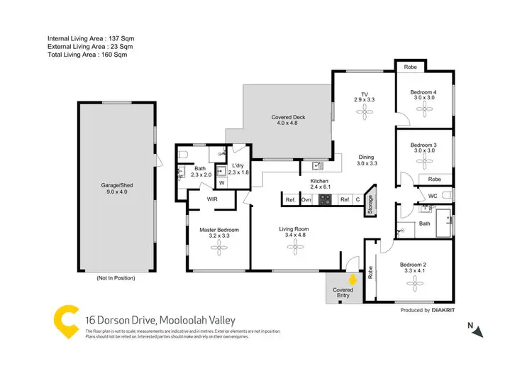 Floorplan of Homely house listing, 16 Dorson Drive, Mooloolah Valley QLD 4553