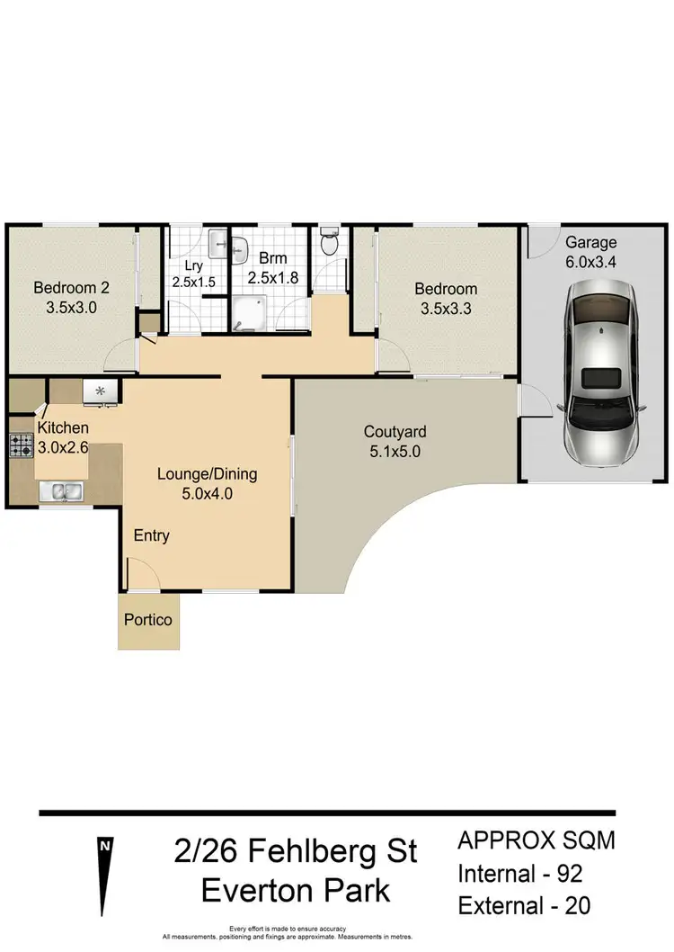 Floorplan of Homely villa listing, 2/26 Fehlberg St, Everton Park QLD 4053